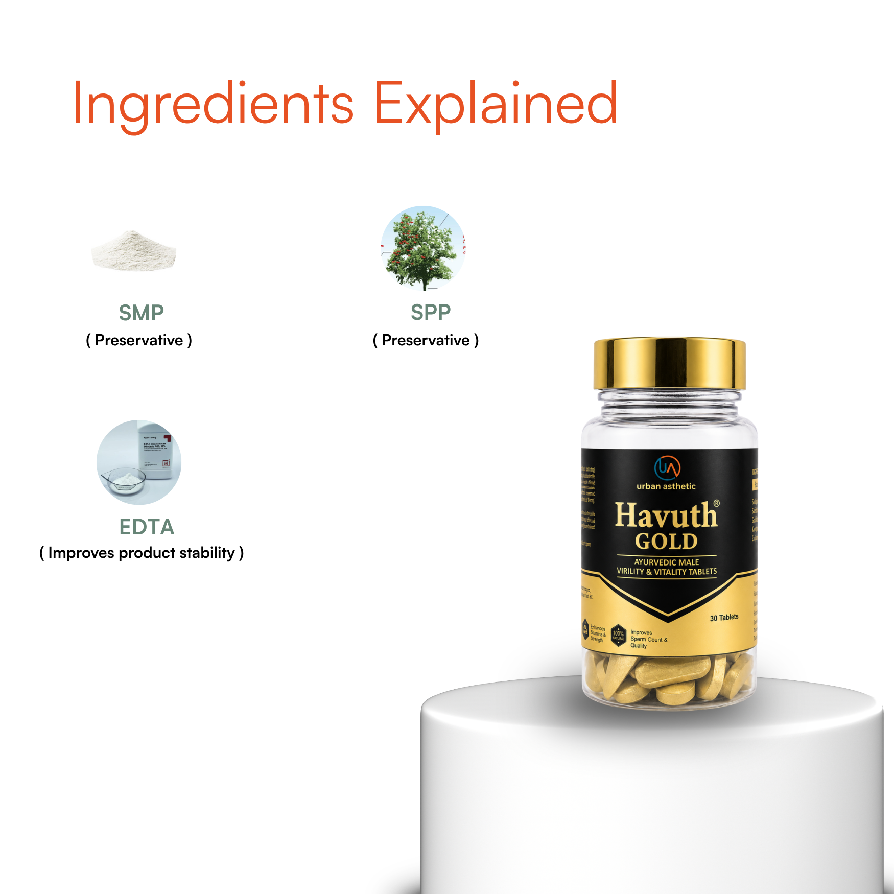 Havuth Gold Ayurvedic Male Vitality Tablets